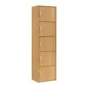 59 in. Beech Wood 5-shelf Standard Bookcase with Doors by HODEDAH -US Pride Furniture Shop beech hodedah bookcases bookshelves hid5 beech 64 1000