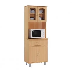 Beech China Cabinet by HODEDAH -US Pride Furniture Shop beech hodedah display cabinets hik94 beech c3 1000
