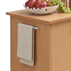 23.6 in. Wide Beech Open Shelves and Cabinet Space Kitchen Cart by HODEDAH -US Pride Furniture Shop beech hodedah kitchen carts hik73 beech c3 1000