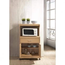 Beech Microwave Cart with Storage by HODEDAH 11 Beech Microwave Cart with Storage by HODEDAH -US Pride Furniture Shop beech hodedah microwave carts hik72 beech 31 1000