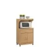 Beech Microwave Cart with Storage by HODEDAH