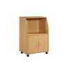 Beech Microwave Cart with Storage by HODEDAH