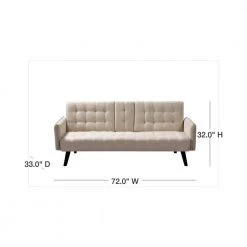 Payne 72 in. Beige Fabric 2-Seater Twin Sleeper Convertible Sofa Bed with Tapered Legs by US Pride Furniture 10 Payne 72 in. Beige Fabric 2-Seater Twin Sleeper Convertible Sofa Bed with Tapered Legs by US Pride Furniture -US Pride Furniture Shop beige us pride furniture sofa beds sb9055 h1 40 1000