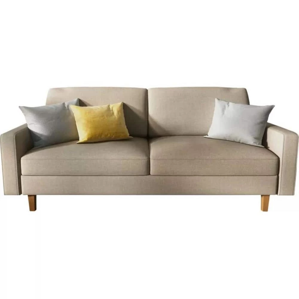 Isata 69.7 in. Square Arm Polyester Straight Sofa in Beige by US Pride Furniture 3 Isata 69.7 in. Square Arm Polyester Straight Sofa in Beige by US Pride Furniture