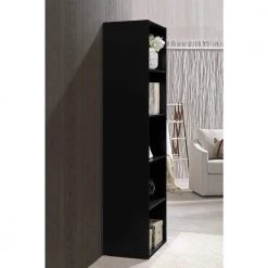 5-Shelf, 59 in. H Black Bookcase by HODEDAH -US Pride Furniture Shop black hodedah bookcases bookshelves hid25 black 1d 1000