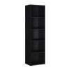 5-Shelf, 59 in. H Black Bookcase by HODEDAH 2 5-Shelf, 59 in. H Black Bookcase by HODEDAH -US Pride Furniture Shop black hodedah bookcases bookshelves hid25 black 64 1000