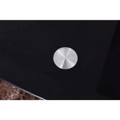 44 in. Black Large Oval Glass Coffee Table with Shelf by HODEDAH 12 44 in. Black Large Oval Glass Coffee Table with Shelf by HODEDAH -US Pride Furniture Shop black hodedah coffee tables hict19 black 1f 1000