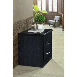 2-Drawer Black Nightstand by HODEDAH -US Pride Furniture Shop black hodedah nightstands hi917n black 4f 1000