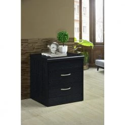 2-Drawer Black Nightstand by HODEDAH -US Pride Furniture Shop black hodedah nightstands hi917n black c3 1000