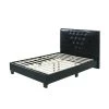 Full-Size Platform Bed with Tufted Upholstered Headboard in Black by HODEDAH -US Pride Furniture Shop black hodedah platform beds hi698 full black 64 1000
