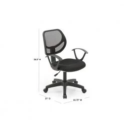 Black Mesh Mid Back Office Chair by HODEDAH -US Pride Furniture Shop black hodedah task chairs hi 5006 black 40 1000