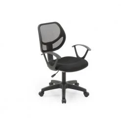 Black Mesh Mid Back Office Chair by HODEDAH -US Pride Furniture Shop black hodedah task chairs hi 5006 black c3 1000