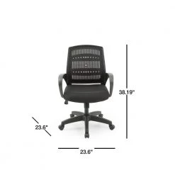 23.6 in. Width Standard Black Fabric Task Chair with Swivel Seat by HODEDAH 10 23.6 in. Width Standard Black Fabric Task Chair with Swivel Seat by HODEDAH -US Pride Furniture Shop black hodedah task chairs hi 5007 black 40 1000