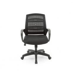23.6 in. Width Standard Black Fabric Task Chair with Swivel Seat by HODEDAH