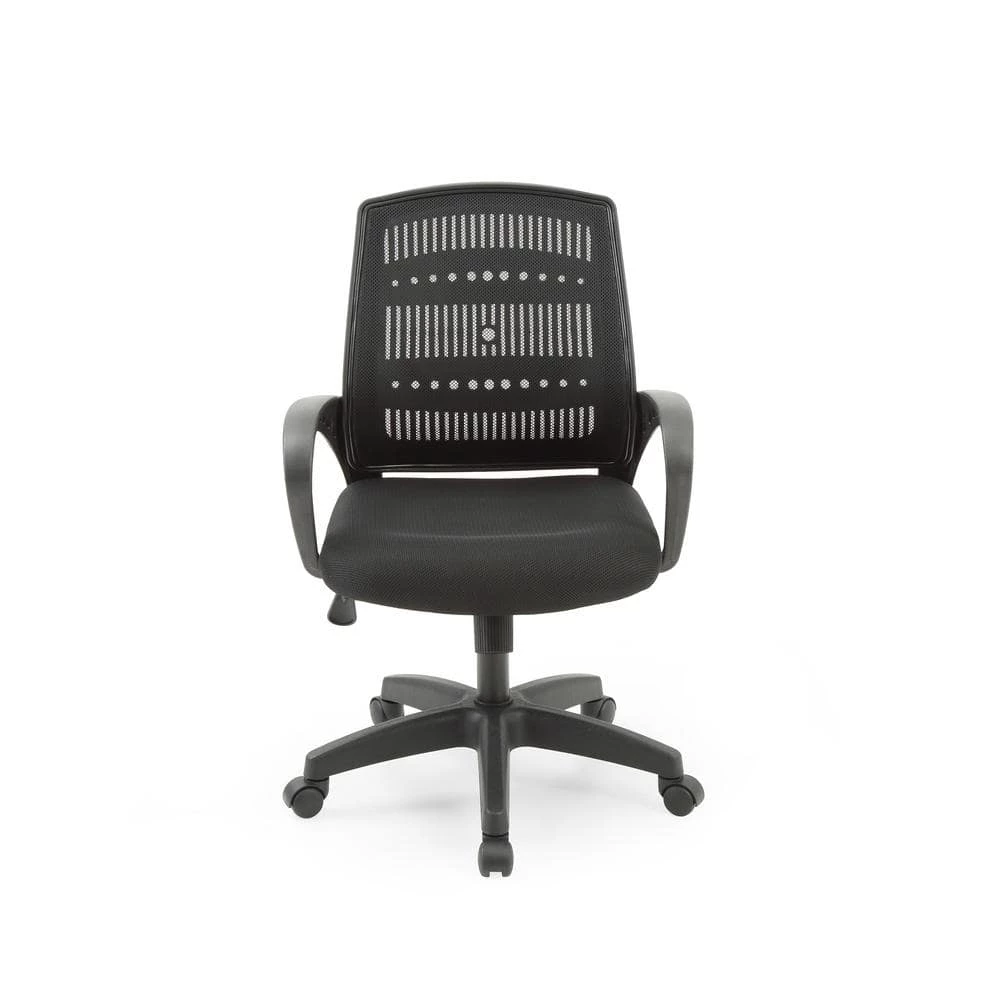 23.6 in. Width Standard Black Fabric Task Chair with Swivel Seat by HODEDAH 3 23.6 in. Width Standard Black Fabric Task Chair with Swivel Seat by HODEDAH