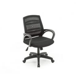 23.6 in. Width Standard Black Fabric Task Chair with Swivel Seat by HODEDAH 13 23.6 in. Width Standard Black Fabric Task Chair with Swivel Seat by HODEDAH -US Pride Furniture Shop black hodedah task chairs hi 5007 black fa 1000