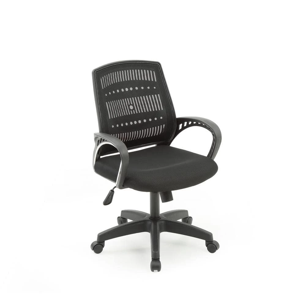 23.6 in. Width Standard Black Fabric Task Chair with Swivel Seat by HODEDAH 8 23.6 in. Width Standard Black Fabric Task Chair with Swivel Seat by HODEDAH - Image 6