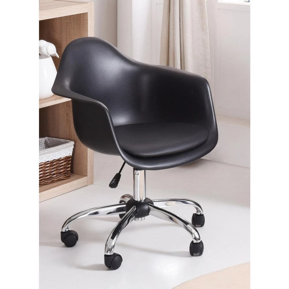 Adjustable Bucket Black Swivel Office/Desk Chair by HODEDAH 3 Adjustable Bucket Black Swivel Office/Desk Chair by HODEDAH
