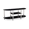 55 in. Black Glass TV Stand Fits TVs Up to 60 in. with Built-In Storage by HODEDAH 2 55 in. Black Glass TV Stand Fits TVs Up to 60 in. with Built-In Storage by HODEDAH -US Pride Furniture Shop black hodedah tv stands hitv21 64 1000