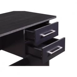 47.24 in. Wide Rectangular Black Wooden with 2-Drawers Writing Desk by HODEDAH -US Pride Furniture Shop black hodedah writing desks hi425 black 1f 1000