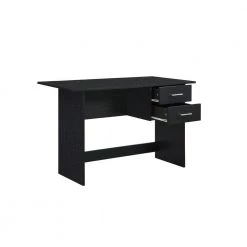 47.24 in. Wide Rectangular Black Wooden with 2-Drawers Writing Desk by HODEDAH -US Pride Furniture Shop black hodedah writing desks hi425 black 44 1000