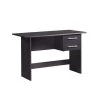 47.24 in. Wide Rectangular Black Wooden with 2-Drawers Writing Desk by HODEDAH -US Pride Furniture Shop black hodedah writing desks hi425 black 64 1000