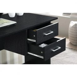 47.24 in. Wide Rectangular Black Wooden with 2-Drawers Writing Desk by HODEDAH -US Pride Furniture Shop black hodedah writing desks hi425 black 77 1000