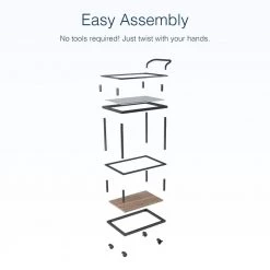 Carter Modern Rolling Glass Bar 2-Tier Serving Cart Matte Black Metal Frame Oak Wood Shelf by Nathan James 21 Carter Modern Rolling Glass Bar 2-Tier Serving Cart Matte Black Metal Frame Oak Wood Shelf by Nathan James -US Pride Furniture Shop black nathan james bar carts 45001 31 1000