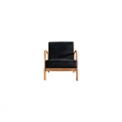 Kreindy 25.2'' Wide Black Velvet Square Armchair by US Pride Furniture