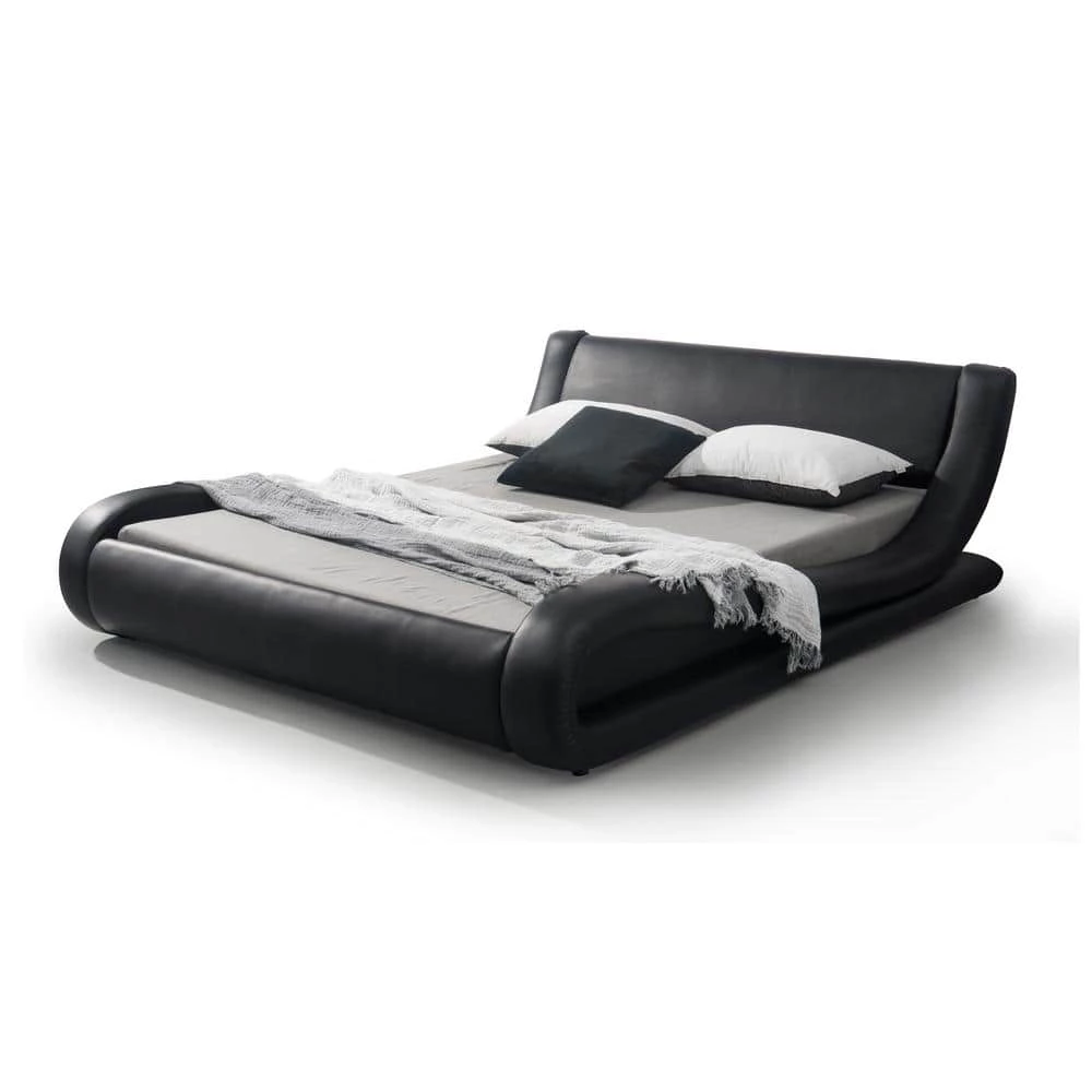 Black Queen Upholstered Bed by US Pride Furniture 4 Black Queen Upholstered Bed by US Pride Furniture - Image 3