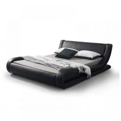 Black Queen Upholstered Bed by US Pride Furniture