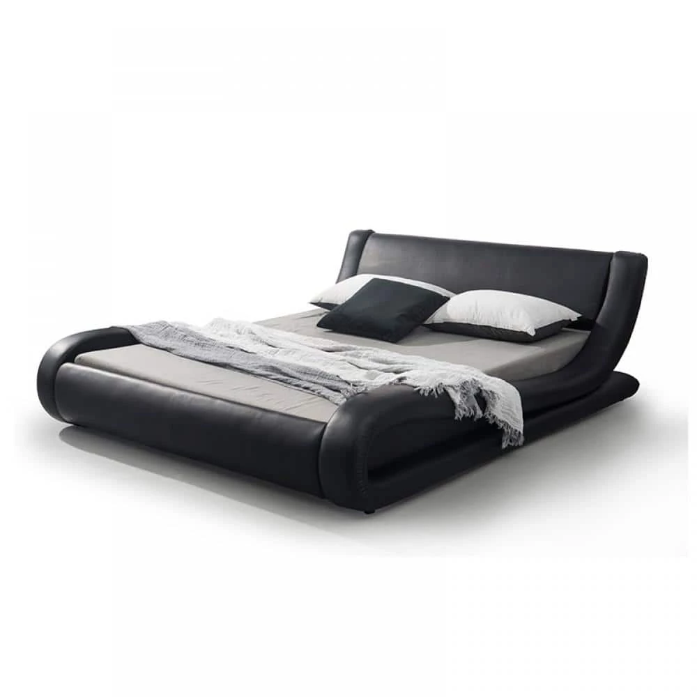 Black Queen Upholstered Bed by US Pride Furniture 2 Black Queen Upholstered Bed by US Pride Furniture