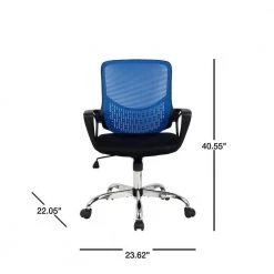 23.6 in. Width Standard Blue Fabric Ergonomic Chair with Wheels by HODEDAH -US Pride Furniture Shop blue hodedah ergonomic chairs hi 5008 blue 40 1000