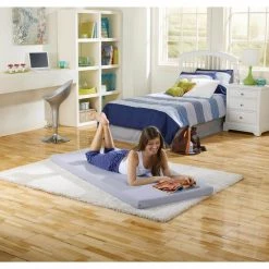 Siesta 3in. Medium Memory Foam Tight Top Twin Mattress by Simmons -US Pride Furniture Shop blue simmons mattresses hdsiestamattw 31 1000