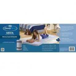 Siesta 3in. Medium Memory Foam Tight Top Twin Mattress by Simmons -US Pride Furniture Shop blue simmons mattresses hdsiestamattw fa 1000