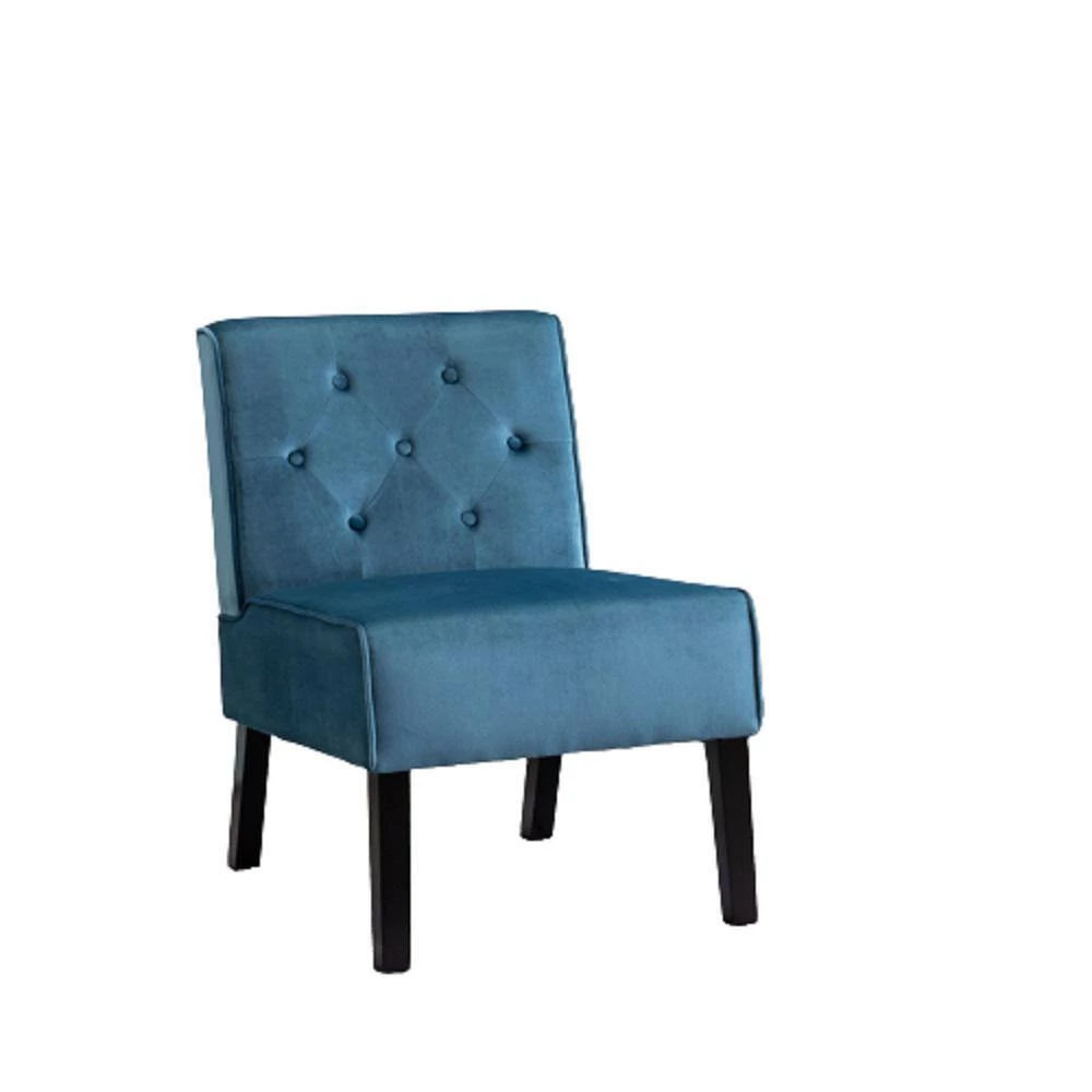 Adams Blue Velvet Accent Chair (Set of 2) by US Pride Furniture 5 Adams Blue Velvet Accent Chair (Set of 2) by US Pride Furniture - Image 3