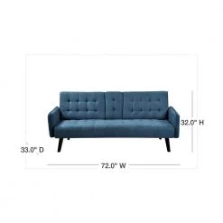 Payne 72 in. Blue Fabric 2-Seater Twin Sleeper Convertible Sofa Bed with Tapered Legs by US PRIDE FURNITURE -US Pride Furniture Shop blue us pride furniture sofa beds sb9054 40 1000