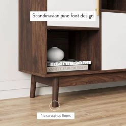 Ellipse Brown Cube Storage with Display Shelves and White Cabinet Doors by Nathan James -US Pride Furniture Shop brown white nathan james accent cabinets 75502 1f 1000