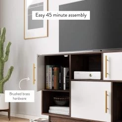 Ellipse Brown Cube Storage with Display Shelves and White Cabinet Doors by Nathan James -US Pride Furniture Shop brown white nathan james accent cabinets 75502 fa 1000