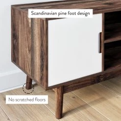 Wesley 43 in. Brown and White Particle Board TV Stand Fits TVs Up to 32 in. with Storage Doors by Nathan James -US Pride Furniture Shop brown white nathan james tv stands 74401 c3 1000