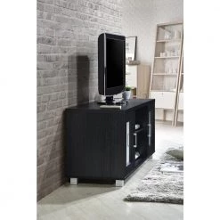 57 in. Charcoal Wood TV Stand Fits TVs Up to 60 in. with Cable Management by HODEDAH 12 57 in. Charcoal Wood TV Stand Fits TVs Up to 60 in. with Cable Management by HODEDAH -US Pride Furniture Shop charcoal hodedah tv stands hitv107 1f 1000