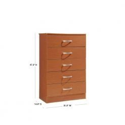 5-Drawer Cherry Chest of Drawers by HODEDAH 11 5-Drawer Cherry Chest of Drawers by HODEDAH -US Pride Furniture Shop cherry hodedah chest of drawers hi5dr cherry 40 1000
