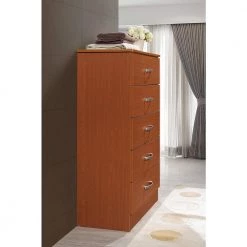 5-Drawer Cherry Chest of Drawers by HODEDAH 13 5-Drawer Cherry Chest of Drawers by HODEDAH -US Pride Furniture Shop cherry hodedah chest of drawers hi5dr cherry 4f 1000