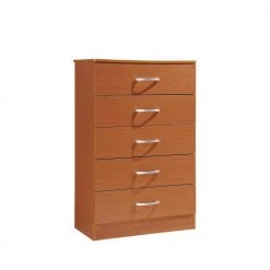 5-Drawer Cherry Chest of Drawers by HODEDAH