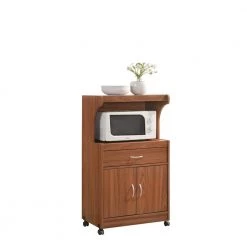 Cherry Microwave Cart with Storage by HODEDAH