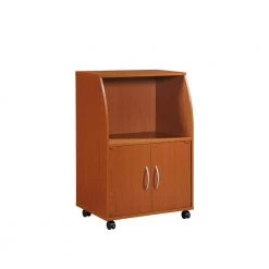 Cherry Microwave Cart with Storage by HODEDAH