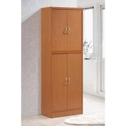 4-Door Cherry Kitchen Pantry by HODEDAH -US Pride Furniture Shop cherry hodedah pantry cabinets hi224 cherry 40 1000