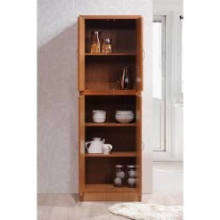 4-Door Cherry Kitchen Pantry by HODEDAH -US Pride Furniture Shop cherry hodedah pantry cabinets hi224 cherry a0 1000
