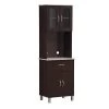 Kitchen Cabinet with Top and Bottom Enclosed Cabinet Space in Chocolate-Grey by HODEDAH 2 Kitchen Cabinet with Top and Bottom Enclosed Cabinet Space in Chocolate-Grey by HODEDAH -US Pride Furniture Shop choco grey hodedah display cabinets hik94 choco grey 64 1000