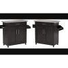 Chocolate-Grey Kitchen Island with Spice Rack and Towel Holder by HODEDAH 1 Chocolate-Grey Kitchen Island with Spice Rack and Towel Holder by HODEDAH -US Pride Furniture Shop chocolate grey hodedah kitchen carts hik78 choc grey 64 1000